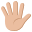 :hand_with_fingers_splayed_medium-light_skin_tone: 🖐🏼